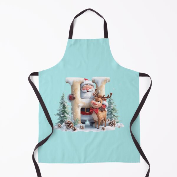 Item preview, Santa & Reindeer Monogram Letter H – Festive Christmas Holiday Alphabet Gift & Decor designed and sold by AmenAlways.