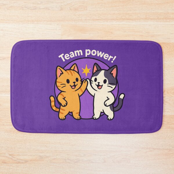 Item preview, Team Power Cat Sticker designed and sold by Yuliya Brush.
