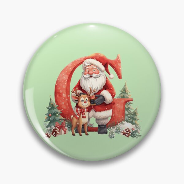 Item preview, Santa & Reindeer Monogram Letter G – Whimsical Christmas Holiday Alphabet Design designed and sold by AmenAlways.
