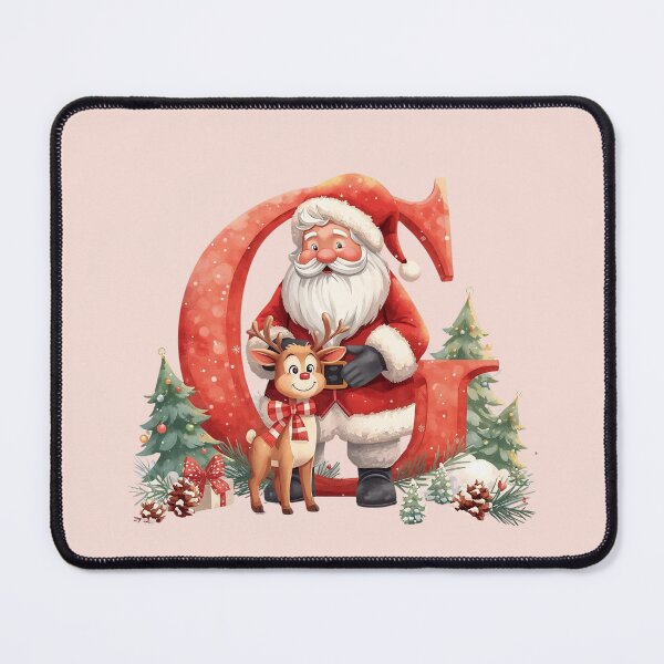 Item preview, Santa & Reindeer Monogram Letter G – Whimsical Christmas Holiday Alphabet Design designed and sold by AmenAlways.