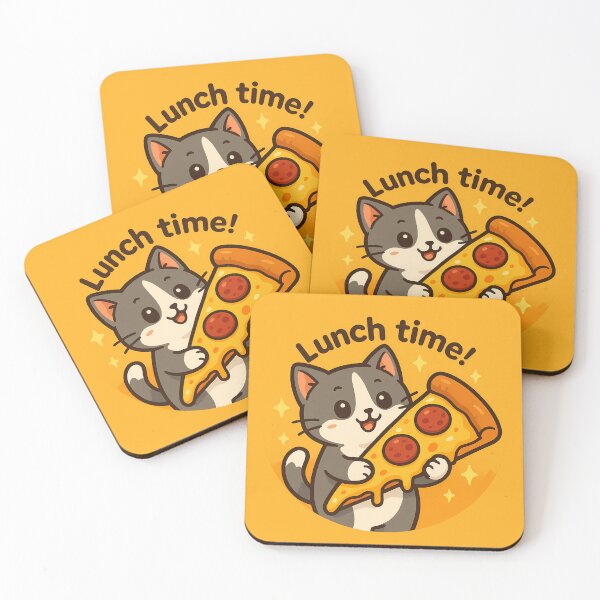 Item preview, Lunch Time Cat Sticker designed and sold by Yuliya Brush.