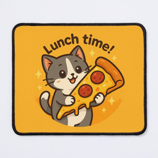 Item preview, Lunch Time Cat Sticker designed and sold by Yuliya Brush.