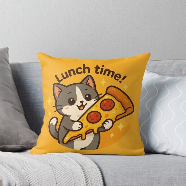 Item preview, Lunch Time Cat Sticker designed and sold by Yuliya Brush.