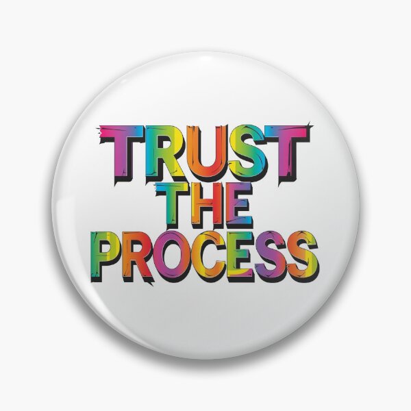 Item preview, Trust The Process - Rainbow Gradient Typography designed and sold by ZenPaths.