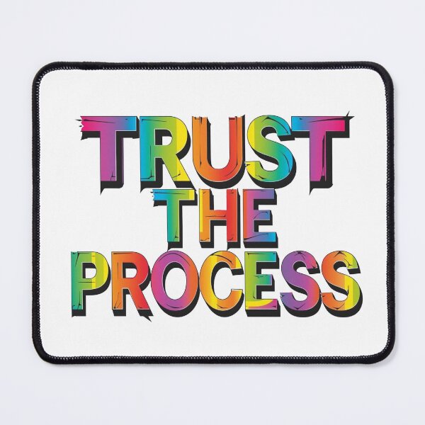 Item preview, Trust The Process - Rainbow Gradient Typography designed and sold by ZenPaths.