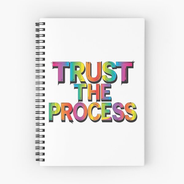 Item preview, Trust The Process - Rainbow Gradient Typography designed and sold by ZenPaths.