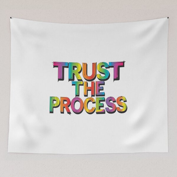 Item preview, Trust The Process - Rainbow Gradient Typography designed and sold by ZenPaths.