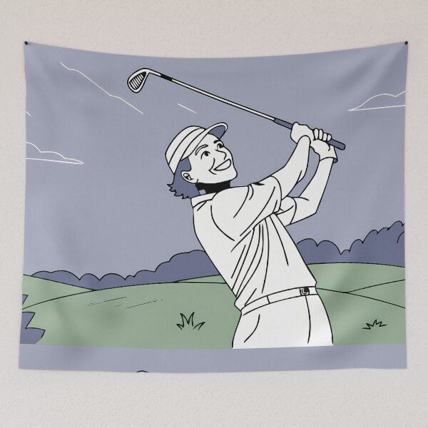 Item preview, Smile Golf Golfing Play Art Serene Natural Colors designed and sold by ART ATTACK ZONE.