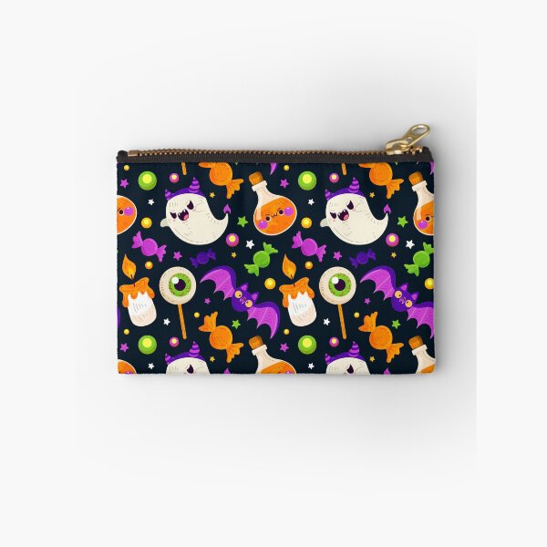 Item preview, Halloween Pattern with Ghosts, Candy & Smiling Bats designed and sold by NicolaZhukov.