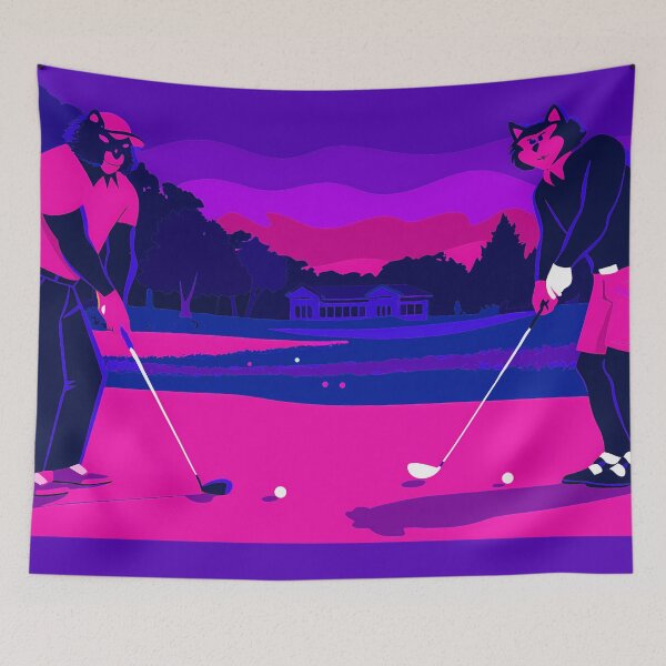 Item preview, Dog Golf Golfing Play Art Serene Natural Colors designed and sold by ART ATTACK ZONE.
