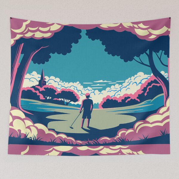 Item preview, Imagine Golf Golfing Play Art Serene Natural Colors designed and sold by ART ATTACK ZONE.
