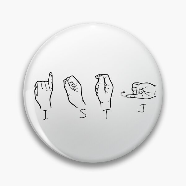 Item preview, ISTJ sign language designed and sold by Girlmeetsjess.
