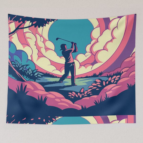 Item preview, Alone Golf Golfing Play Art Serene Natural Colors designed and sold by ART ATTACK ZONE.