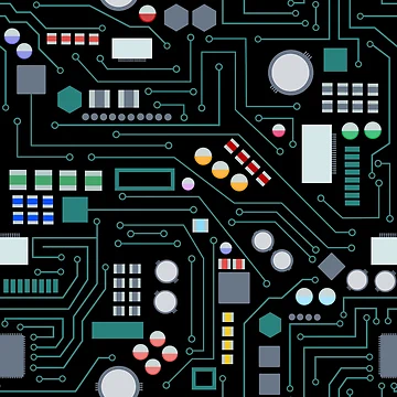 Artwork thumbnail, Computer Circuit Board Pattern by idovedesign