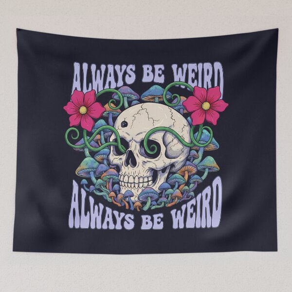 Item preview, Psychedelic Skull - Always Be Weird designed and sold by Funny Vintage Stickers And T-Shirts.