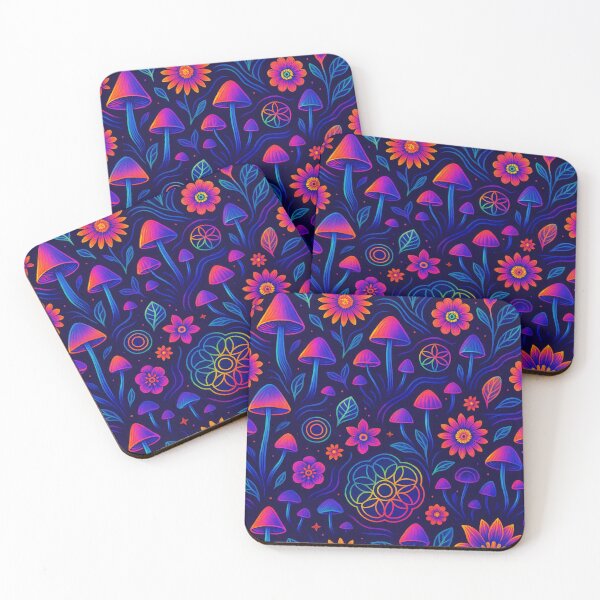 Item preview, Dreamspace Aura – Airy Neon Psychedelic Seamless Pattern designed and sold by getpressedshirt.
