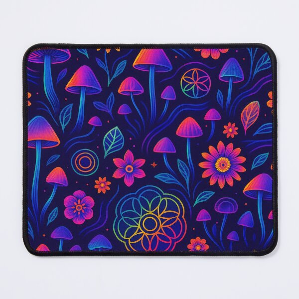 Item preview, Dreamspace Aura – Airy Neon Psychedelic Seamless Pattern designed and sold by getpressedshirt.