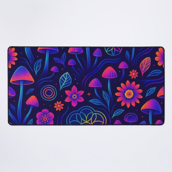 Item preview, Dreamspace Aura – Airy Neon Psychedelic Seamless Pattern designed and sold by getpressedshirt.