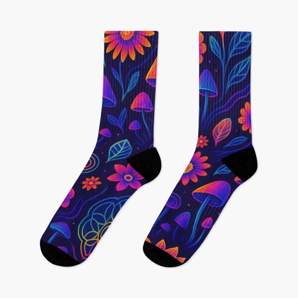 Item preview, Dreamspace Aura – Airy Neon Psychedelic Seamless Pattern designed and sold by getpressedshirt.
