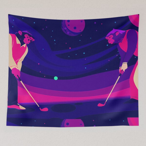 Item preview, Monkeys Golf Golfing Play Art Serene Natural Colors designed and sold by ART ATTACK ZONE.