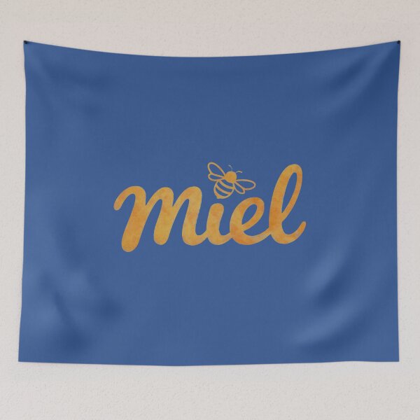 Item preview, MIEL HONEY MINIMALIST WITH HONEYBEE designed and sold by Big Bang Canvas.