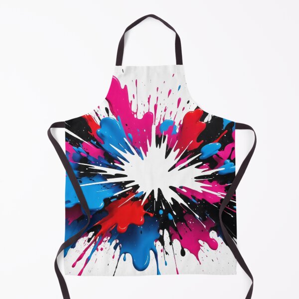 Item preview, Vibrant paint explosion with bold splashes of blue, pink, red, and black in dynamic abstract artwork designed and sold by Mimoshi ⭐⭐⭐⭐⭐.
