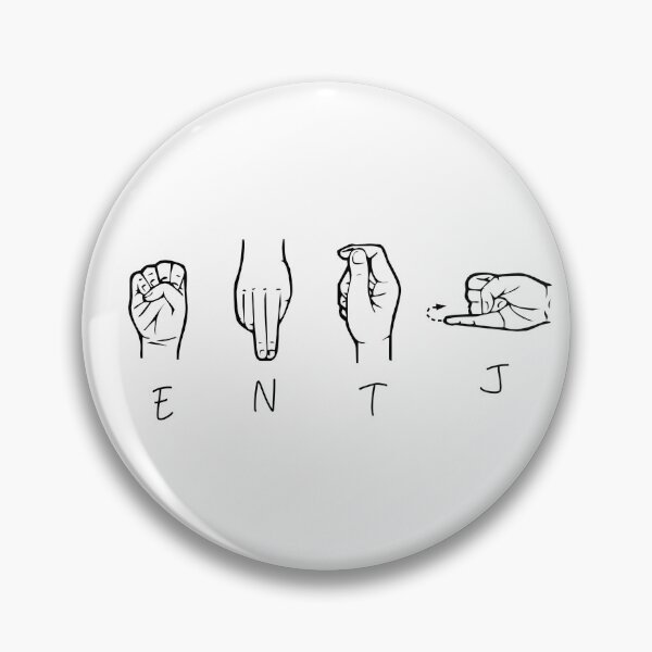 Item preview, ENTJ sign language designed and sold by Girlmeetsjess.