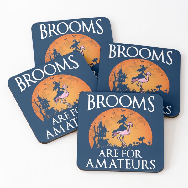 Item preview, Brooms Are For Amateurs Flamingo Halloween Costume Gift  designed and sold by PierceDoyled.