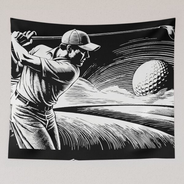 Item preview, B Golf Golfing Play Art Serene Natural Colors designed and sold by ART ATTACK ZONE.