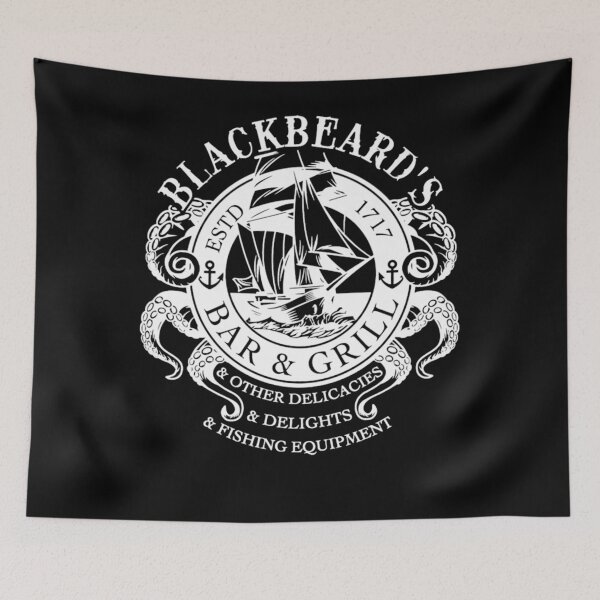 Item preview, Blackbeard's Bar and Grill, Other Delicacies &amp; Deligh Black02 designed and sold by DANIELKNOXI.