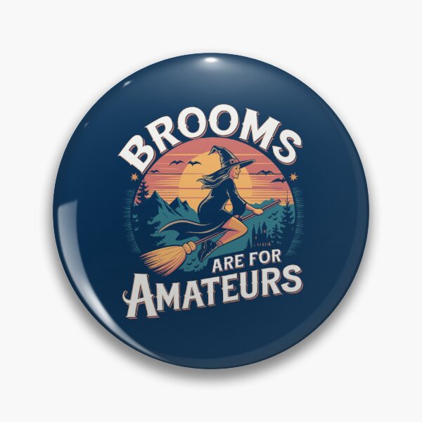 Item preview, Brooms Are For Amateurs Funny Quote Halloween Horse Witches(1) designed and sold by PierceDoyled.