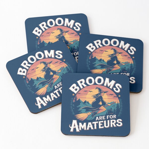 Item preview, Brooms Are For Amateurs Funny Quote Halloween Horse Witches(1) designed and sold by PierceDoyled.