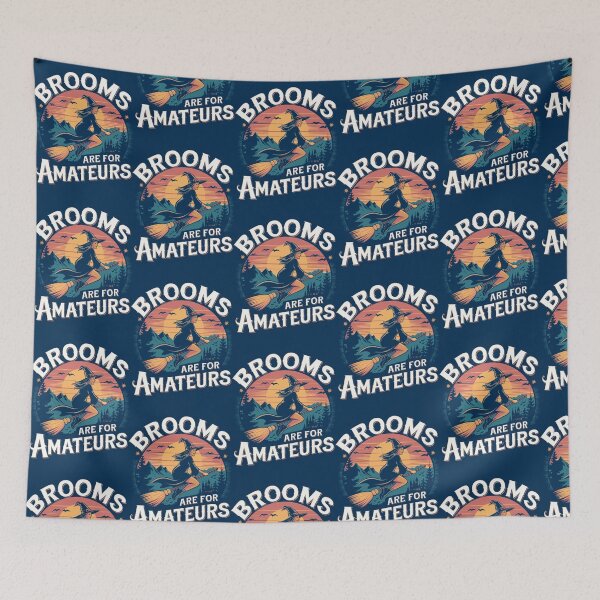 Item preview, Brooms Are For Amateurs Funny Quote Halloween Horse Witches(1) designed and sold by PierceDoyled.