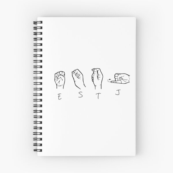 Item preview, ESTJ sign language designed and sold by Girlmeetsjess.