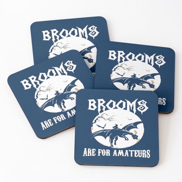 Item preview, Brooms Are For Amateurs Halloween Dragon funny  designed and sold by PierceDoyled.