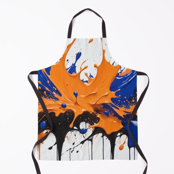 Item preview, Bold abstract paint splash explosion with vibrant orange, blue, and black drips creating dynamic energetic modern artwork designed and sold by Mimoshi ⭐⭐⭐⭐⭐.