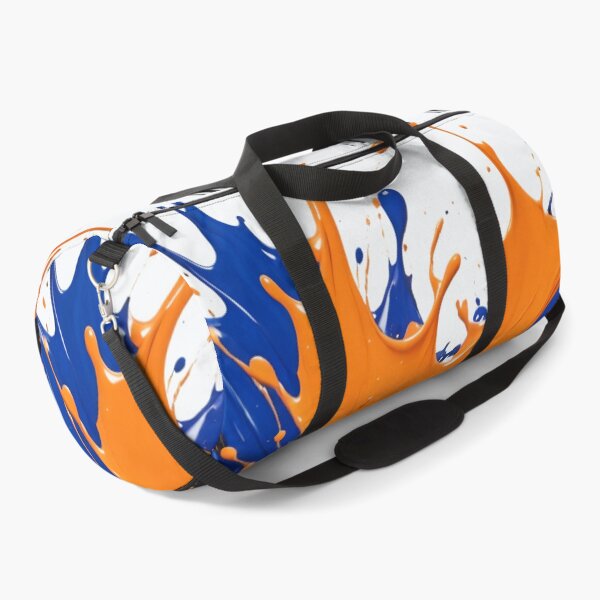 Item preview, Bold abstract paint splash explosion with vibrant orange, blue, and black drips creating dynamic energetic modern artwork designed and sold by Mimoshi ⭐⭐⭐⭐⭐.