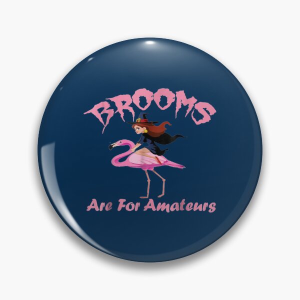Item preview, Brooms Are For Amateurs Halloween Flamingo Riding Tee  designed and sold by PierceDoyled.