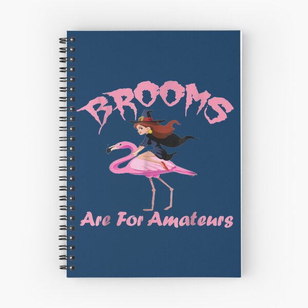 Item preview, Brooms Are For Amateurs Halloween Flamingo Riding Tee  designed and sold by PierceDoyled.
