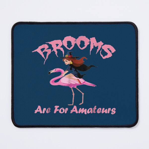 Item preview, Brooms Are For Amateurs Halloween Flamingo Riding Tee  designed and sold by PierceDoyled.