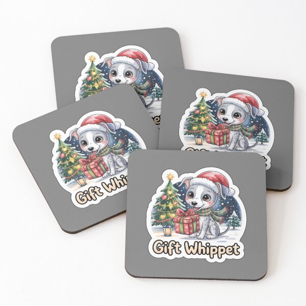 Item preview, Pegatina navideña de perro whippet con regalo designed and sold by Nuist25.