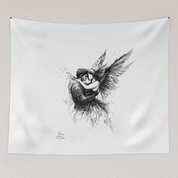 Item preview, Wings of Surrender, 21 x 29 cm, ink on paper, 2025.jpg designed and sold by oanaunciuleanu.