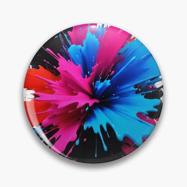 Item preview, Vibrant vertical paint explosion with bold pink, blue, red, and black splashes creating dynamic abstract artwork designed and sold by Mimoshi ⭐⭐⭐⭐⭐.
