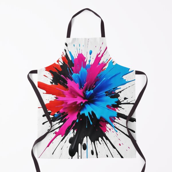 Item preview, Vibrant vertical paint explosion with bold pink, blue, red, and black splashes creating dynamic abstract artwork designed and sold by Mimoshi ⭐⭐⭐⭐⭐.