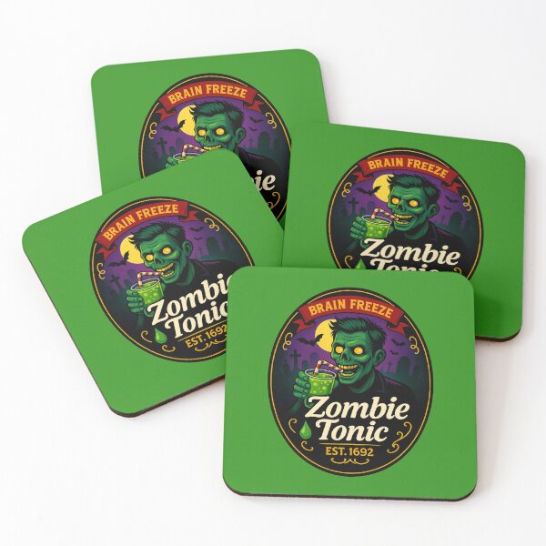 Item preview, Zombie Tonic - Brain Freeze Halloween Drink Design designed and sold by artecomm.