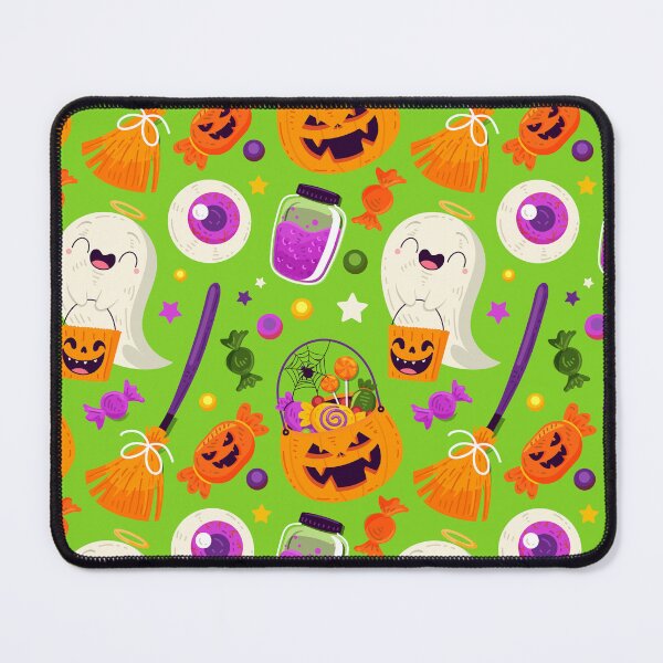 Item preview, Halloween Pattern with Cauldrons, Ghosts & Vampire Bats designed and sold by NicolaZhukov.