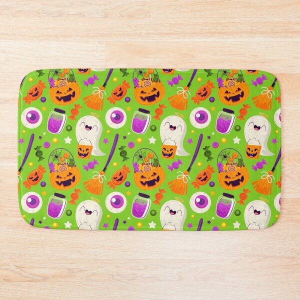 Item preview, Halloween Pattern with Cauldrons, Ghosts & Vampire Bats designed and sold by NicolaZhukov.