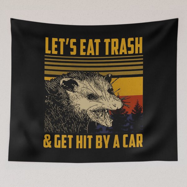 Item preview, Let's Eat Trash and Get Hit By A Car Vintage Opossum 		 designed and sold by sgwralifmy31.