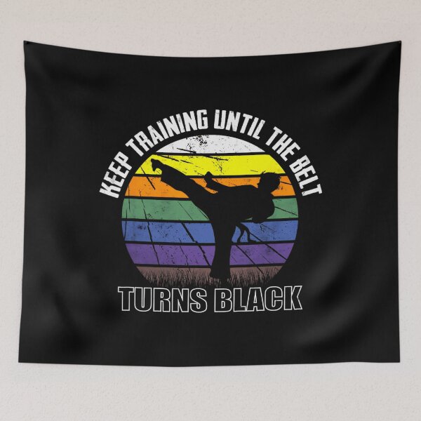 Item preview, Keep training until the belt turns black Karate Short Sleeve 		 designed and sold by qlgzeraelo36.