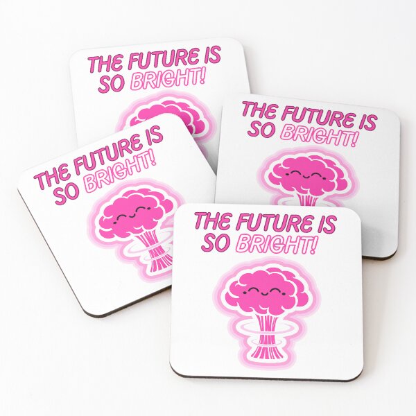 Item preview, The future is so bright! funny cute pink lovers atomic bombs explosions cartoon designed and sold by SkeletonsDanger.